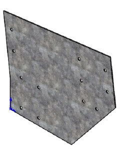 Upper metalic conetion column i=12.5%